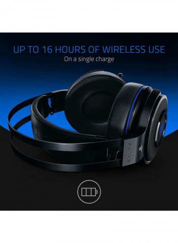 Thresher 7.1 Wireless Over-Ear Gaming Headset For PlayStation Black/Blue