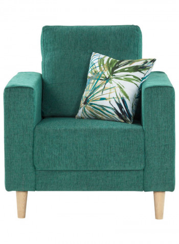 1 Seater Fabric Sofa Green