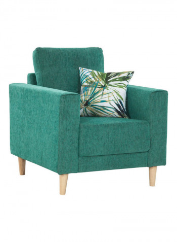 1 Seater Fabric Sofa Green