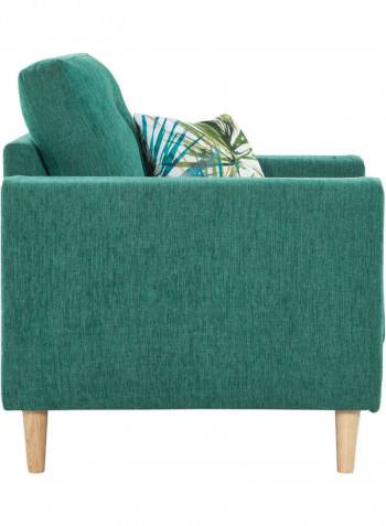 1 Seater Fabric Sofa Green