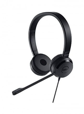 Wired On-Ear Headset With Mic Black