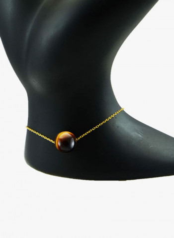 18 Karat Gold Tiger Eye Bracelet
