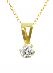 18K Gold Cubic Zircon Solitaire Necklace reviews 18K Gold Cubic Zircon Solitaire Necklace