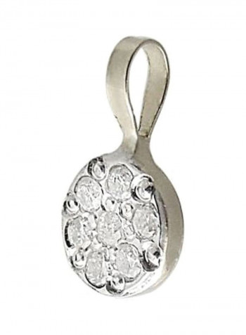 18 Karat Gold And Genuine Diamonds Solitaire Pendant