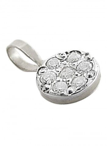18 Karat Gold And Genuine Diamonds Solitaire Pendant