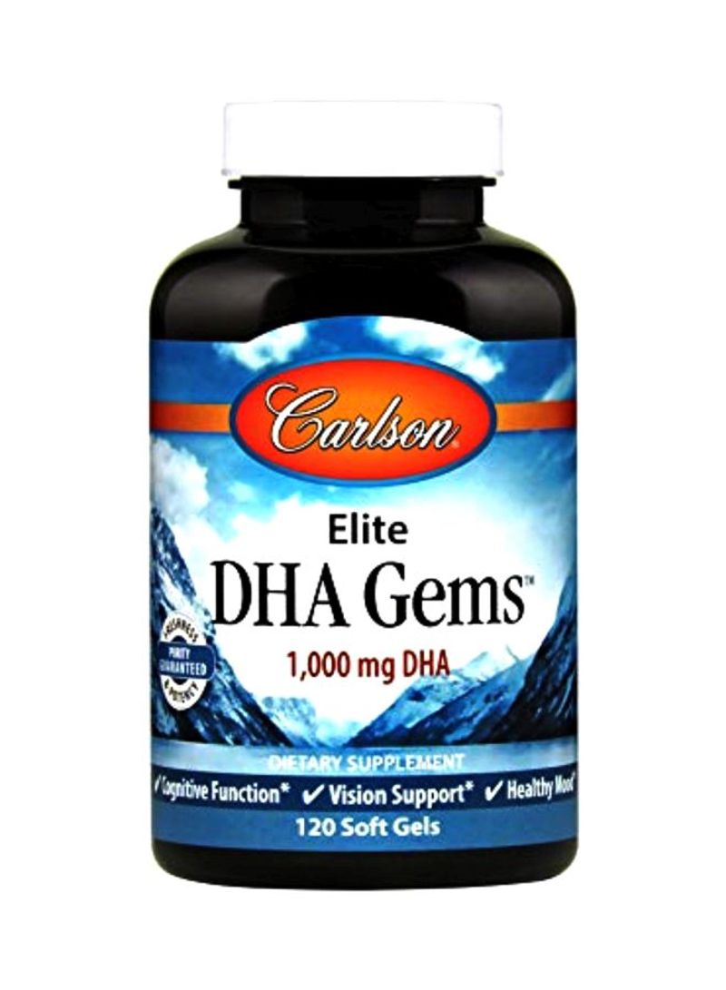 Elite DHA Gems 1000mg DHA Dietary Supplement - 120 Softgels