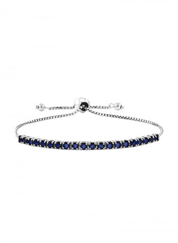 925 Sterling Silver Sapphire Studded Bracelet