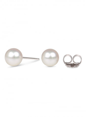 Sterling Silver Freshwater Pearl Stud Earrings