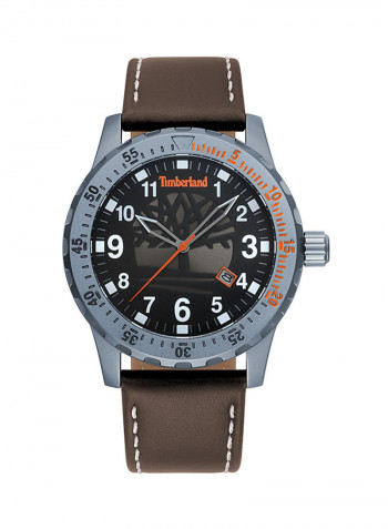 Men's Leather Strap Analog Wrist Watch T TBL15473JLU-02