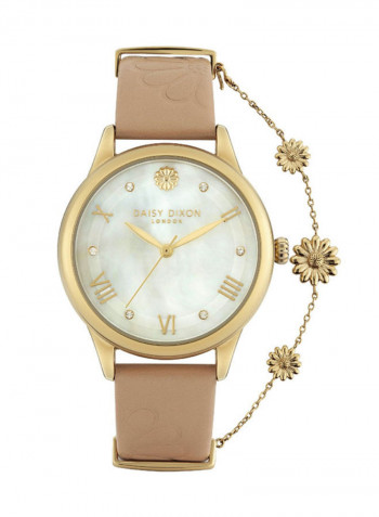 Women's Leather Analog Wrist Watch D Dd104Pg