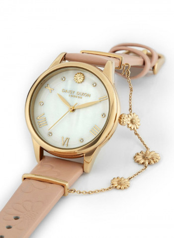 Women's Leather Analog Wrist Watch D Dd104Pg