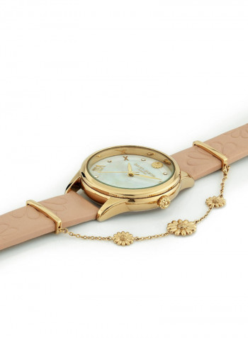 Women's Leather Analog Wrist Watch D Dd104Pg