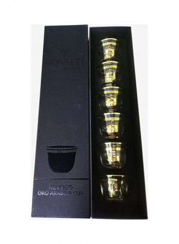 Set Of Nevoso Coffee Pot And Oro Arabica Cup Gold/Silver 20.5x28.5x8cm