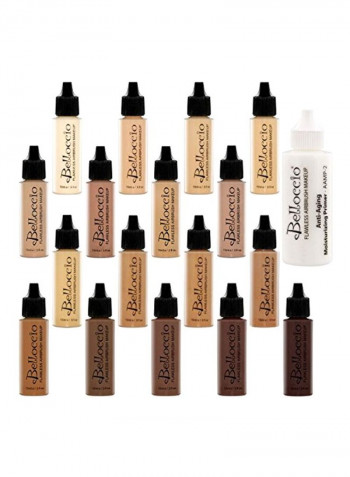 17-Piece Foundation With Moisturizing Primer Multicolour
