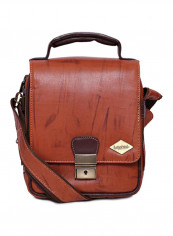 Leather Stitch Detailed Messenger Bag Brown reviews Leather Stitch Detailed Messenger Bag Brown