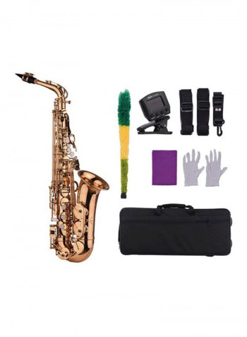 Brass Alto Saxophone Wind Instrument And Accessories Set