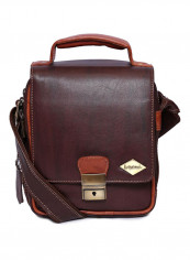 Leather Stitch Detailed Messenger Bag Brown reviews Leather Stitch Detailed Messenger Bag Brown