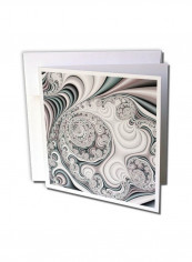 6-Piece Printed Greeting Card Set White/Green/Rose Gold