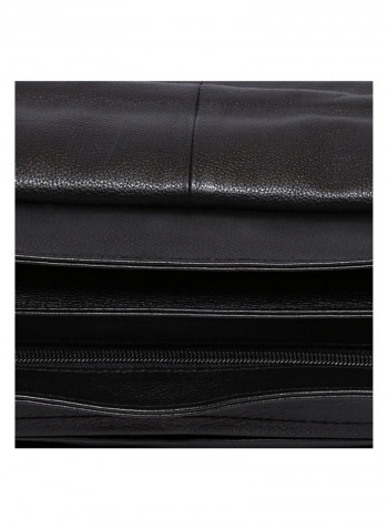 Leather Stitch Detailed Crossbody Bag Black