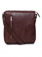 Leather Zipper Closure Crossbody Bag Brown reviews Leather Zipper Closure Crossbody Bag Brown