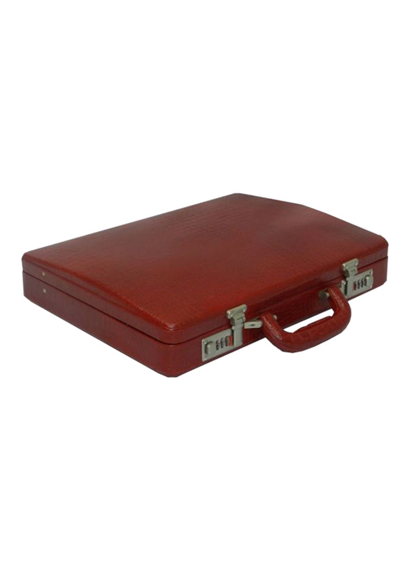 Leather Briefcase Cherry