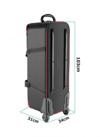 Photography Equipment Carrying Trolley Case 103x34x31cm Black