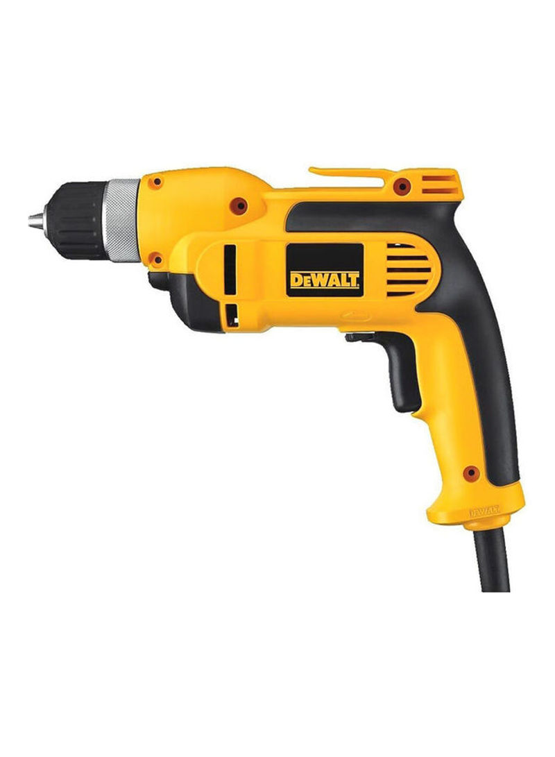 Corded Pistol Grip Rotary Drill With Keyless Chuck Yellow 10millimeter