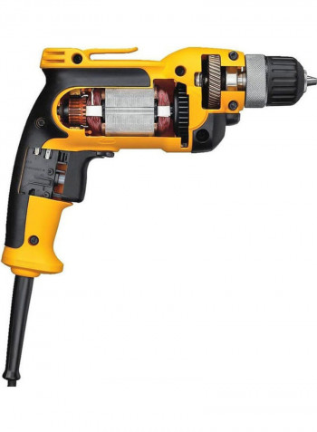 Corded Pistol Grip Rotary Drill With Keyless Chuck Yellow 10millimeter
