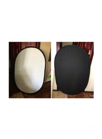 2-Piece Double-Sided Background Cloth Set 200x150centimeter White/Black