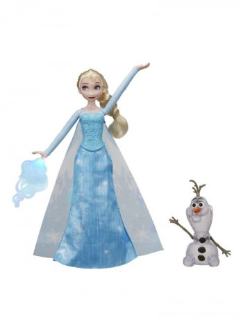 Disney Frozen Icy Lights Elsa Fashion Doll With Olaf