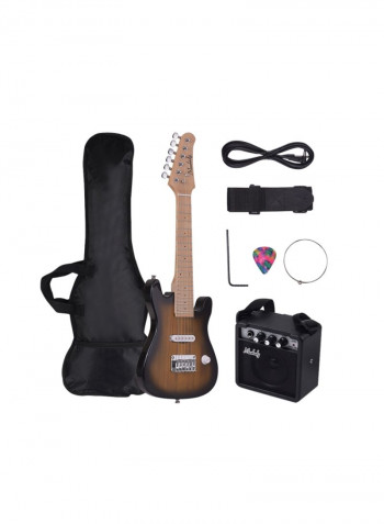 Electric Guitar Kit With Mini Amplifier Guitar Bag Strap And Audio Cable