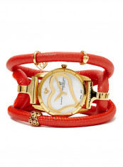 Women's Fabric Analog Wrist Watch147 GWBL CORAL HERAT