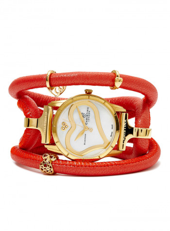 Women's Fabric Analog Wrist Watch147 GWBL CORAL HERAT