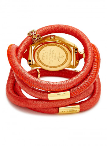Women's Fabric Analog Wrist Watch147 GWBL CORAL HERAT