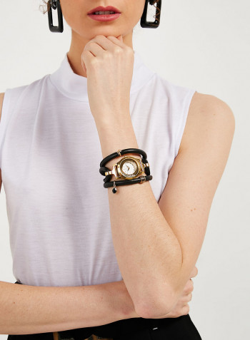 Women's Fabric Analog Wrist Watch300 GWBLN BLACK DREAM ONYX
