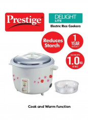 Delight Lite Electric Rice Cooker 1.8 l 700 W 42229 White/Silver