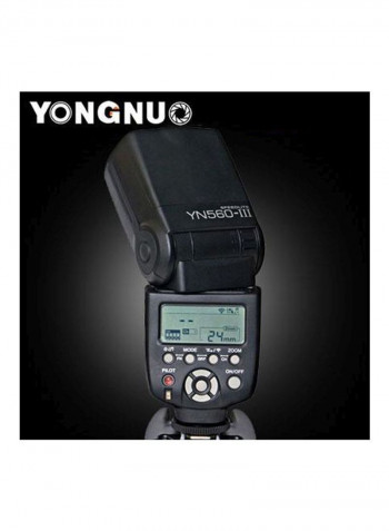 3-Piece Digital Speedlight Flash For Canon Nikon Pentax Oympus Black
