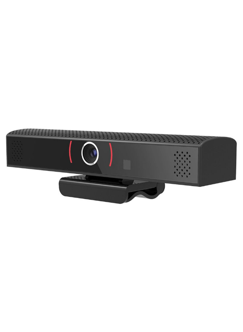 Wide Angle Webcam With Built-In Microphone Black