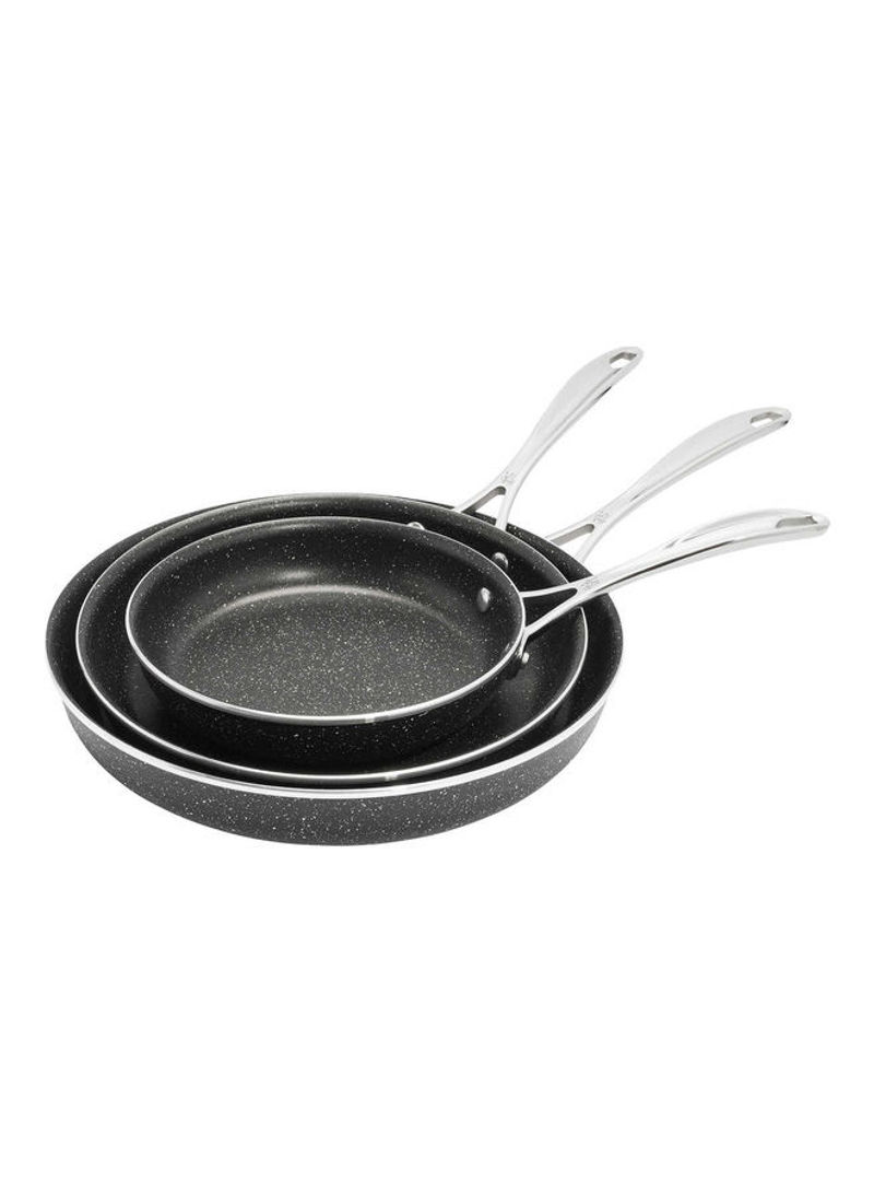 3-Piece Non-Stick Frying Pan Set Grey 20.3 cm, 25.4 cm, 30.5 cm