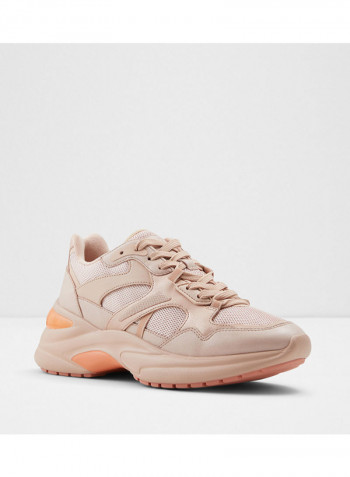 Koisa Lace-Up Low Top Sneakers Pink