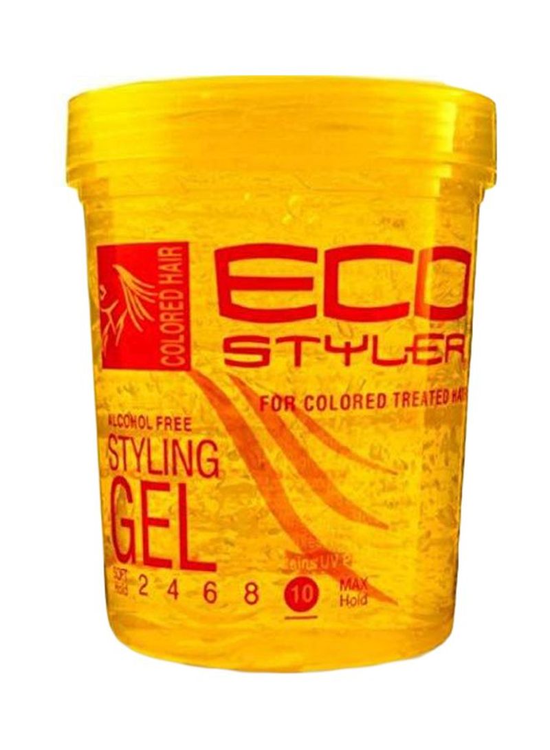 Pack Of 12 EcoStyler Styling Gel Color Yellow 32ounce