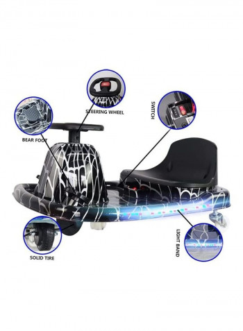 8-Piece Go Kart Electric Scooter With Protective Gears