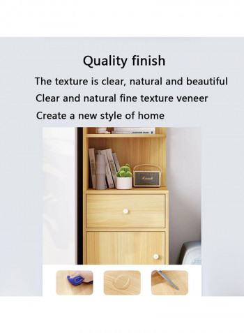 Wooden Corner Cabinet Beige