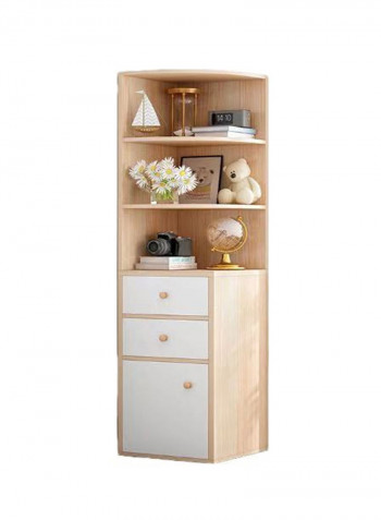 Wooden Corner Cabinet Beige