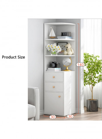 Wooden Corner Cabinet White