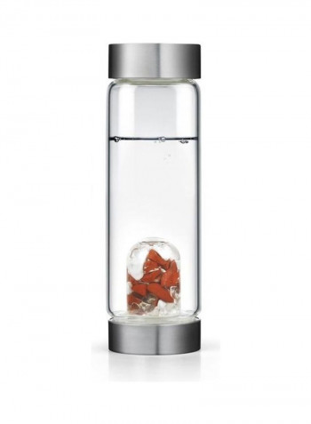Fitness Gem Water Bottle Clear/Grey