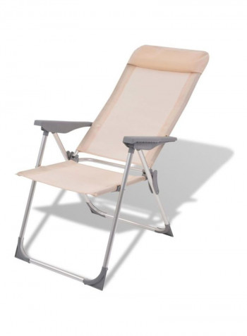 4-Piece Aluminum Camping Chair Set 56x60x112centimeter