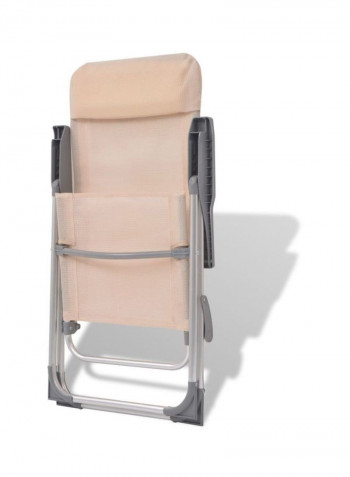 4-Piece Aluminum Camping Chair Set 56x60x112centimeter