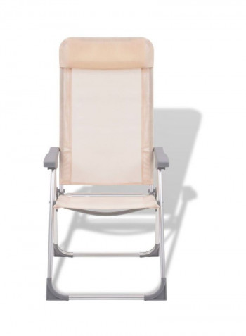 4-Piece Aluminum Camping Chair Set 56x60x112centimeter