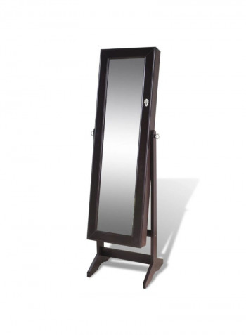Jewelry Cabinet With Mirror Black